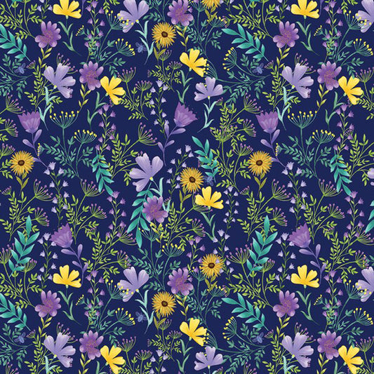 Veronica's Garden - Navy 15157-56 - Benartex