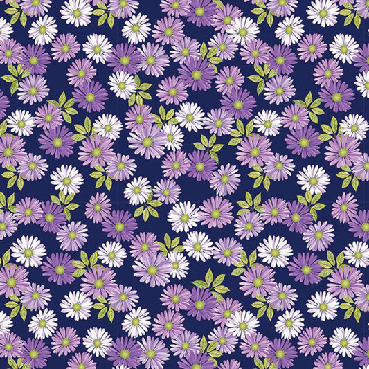 Veronica's Garden - Navy 15161-56 - Benartex