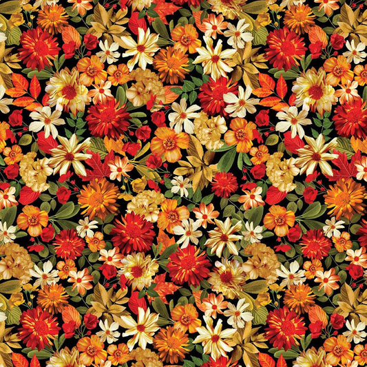 Harvest Beauty - Black/Multi 15269-12- Benartex
