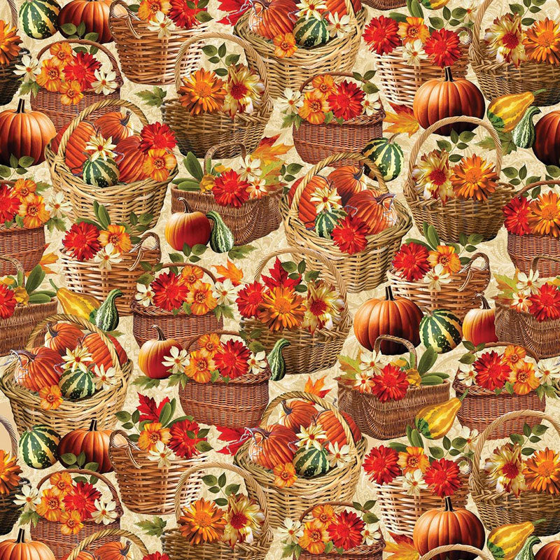 Harvest Beauty - Cream/Multi 15271-99- Benartex