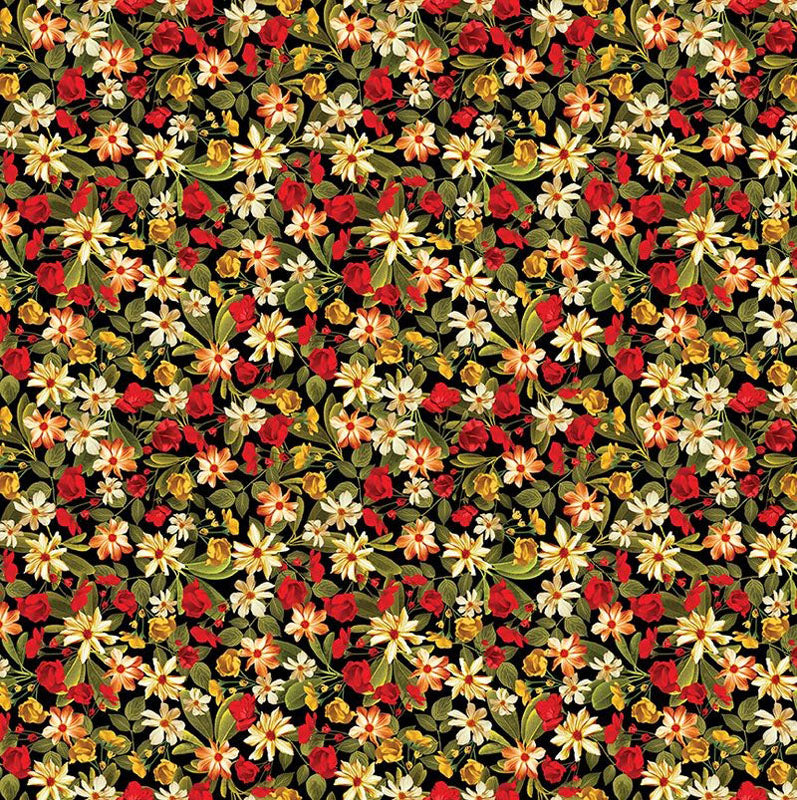 Harvest Beauty - Black 15272-12 - Benartex