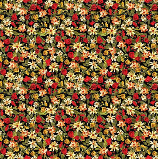 Harvest Beauty - Black 15272-12 - Benartex