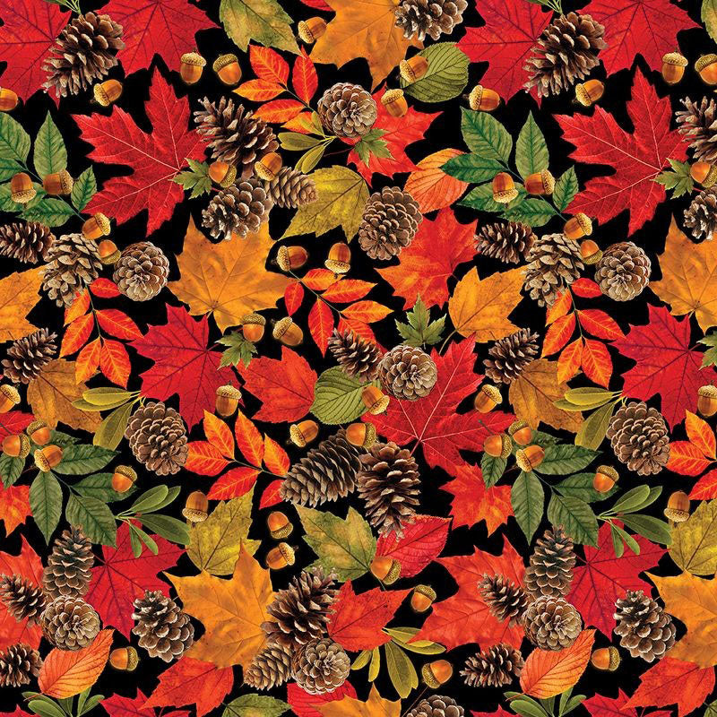 Harvest Beauty - Black 15275-12 - Benartex