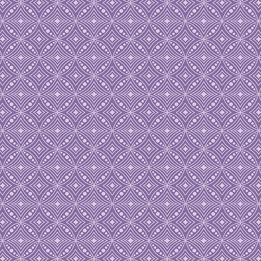 Xanadu - Diamond Circles in Purple - Ann Lauer - Benartex