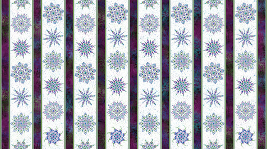 Dragonfly Wonder -White/Plum 16399P-90 - Ann Lauer - Benartex