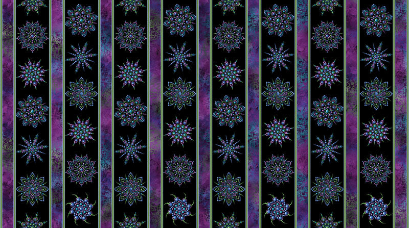 Dragonfly Wonder - Black/Plum 16399P-91 - Ann Lauer - Benartex