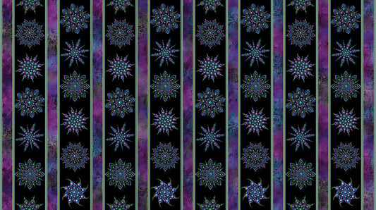 Dragonfly Wonder - Black/Plum 16399P-91 - Ann Lauer - Benartex