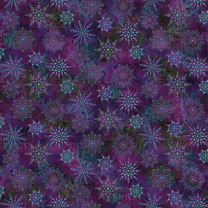 Dragonfly Wonder - Plum/Multi 16403-66 - Ann Lauer - Benartex