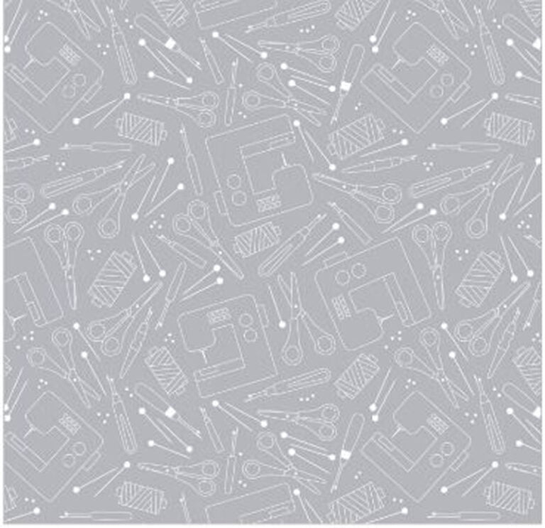 Happy Notes - 108" Wide Grey 16435W-08 - Benartex