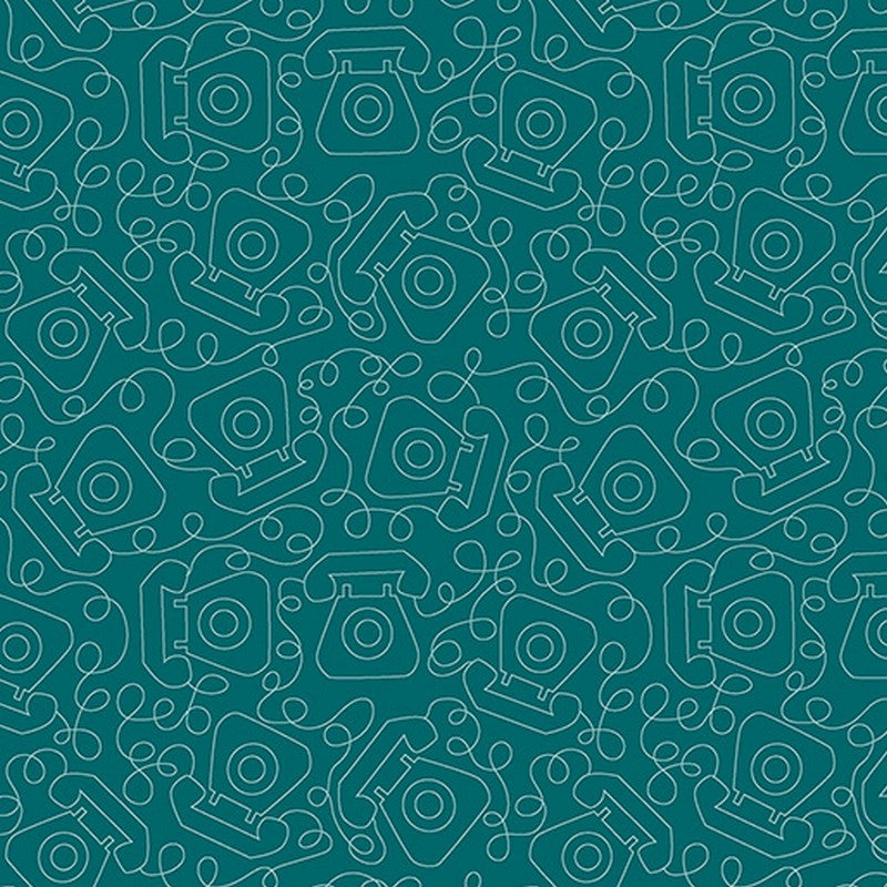 Happy Notes - 16436-85 in Dark Teal - Benartex