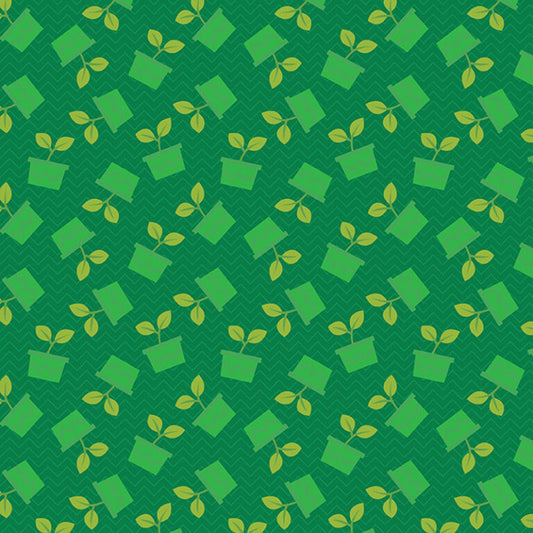 Happy Notes - Dark Green 16437-45 - Benartex