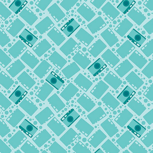 Happy Notes - 16438-81 in Turquoise - Benartex