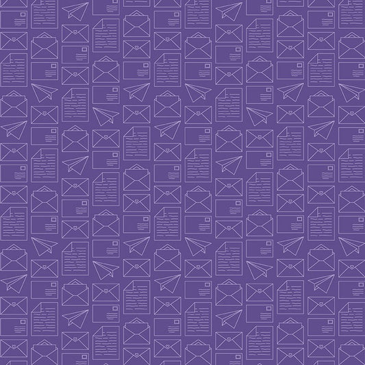 Happy Notes - 16439-66 in Purple - Benartex