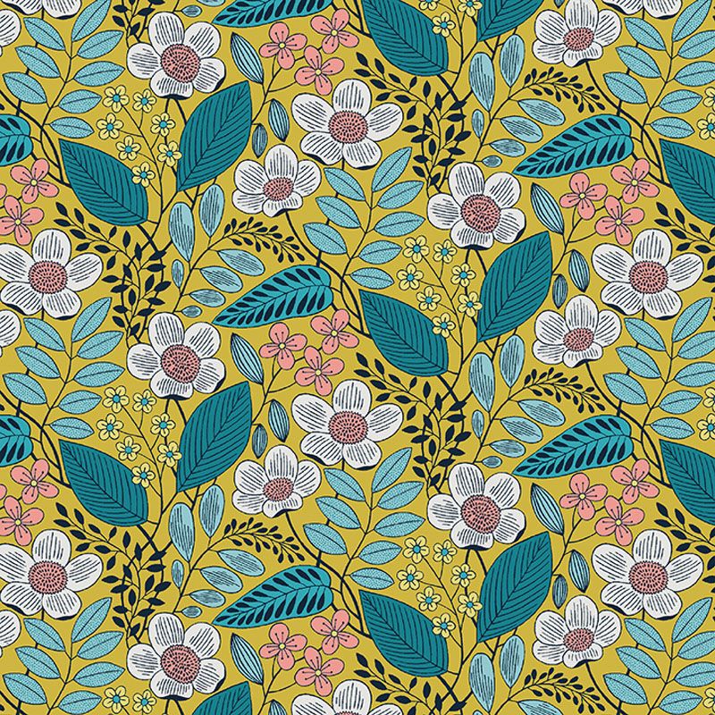 Blooming Color II - Olivia in Yellow - Benartex