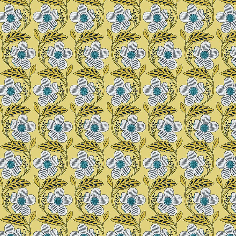 Blooming Color II - Dora in Yellow - Benartex