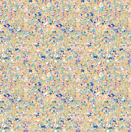 Modern Mushrooms - Spatter in Orange - Benartex