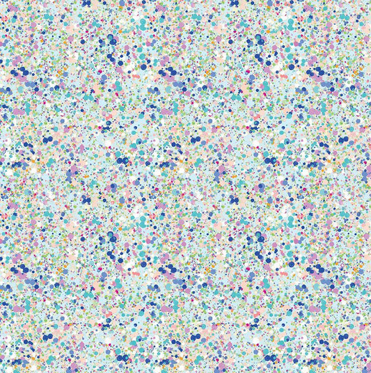 Modern Mushrooms - Spatter in Blue - Benartex