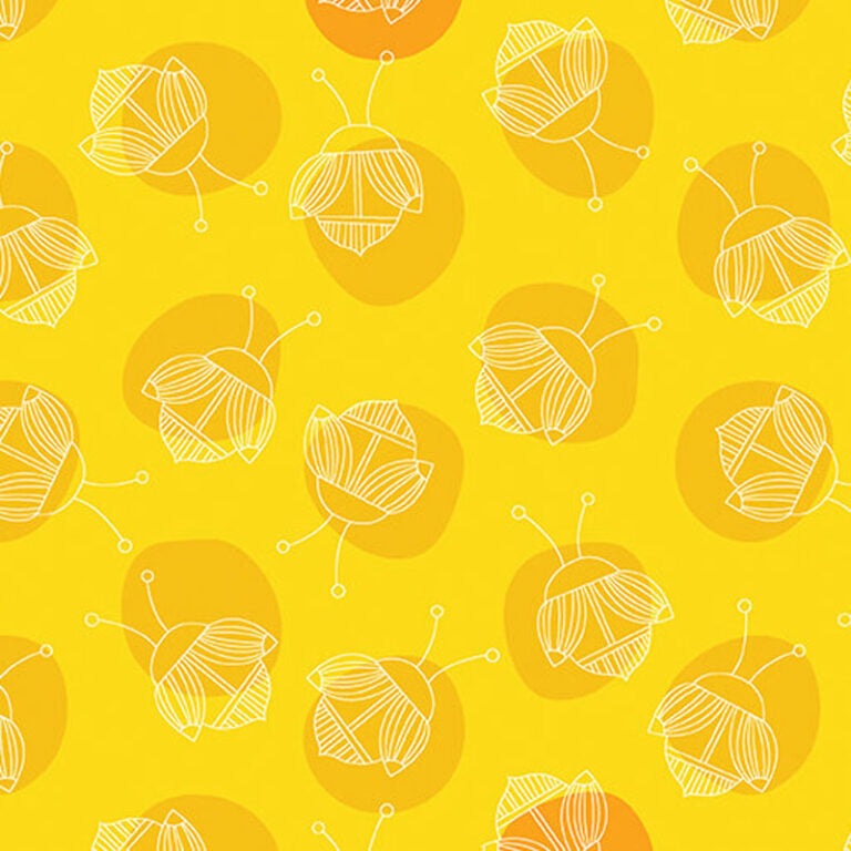 Lucky Bugs - Yellow - Benartex 16556-33