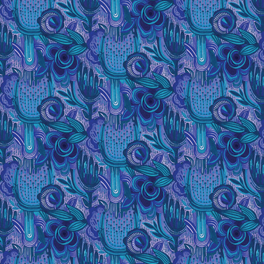 Gentle Warriors - Teal/Purple - Benartex 16576-85
