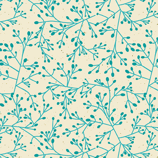 Wishflower - Teal 16695-83 - Benartex
