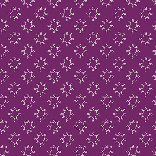 Wishflower - Dark Purple 16697-67 - Benartex