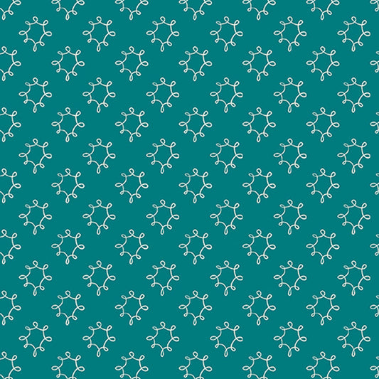 Wishflower - Dark Teal 16697-85 - Benartex