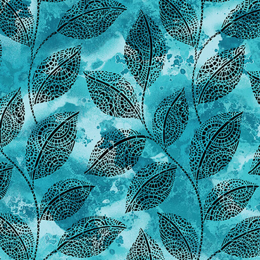 Go With the Flow - Turquoise 6743-84 - Ann Lauer - Benartex