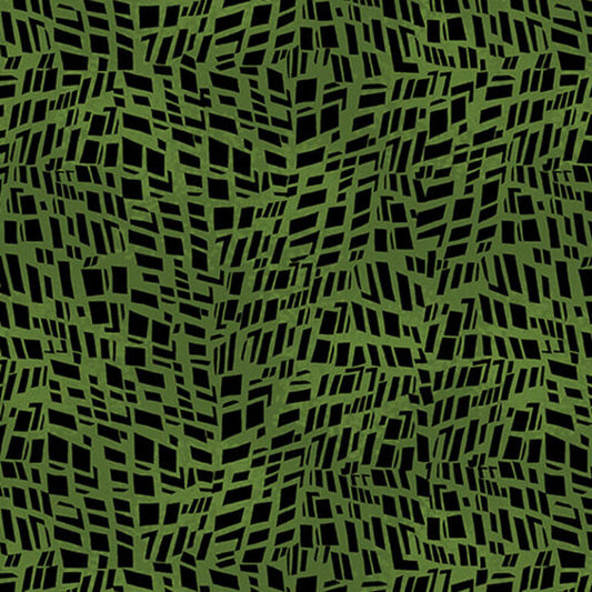 Go With the Flow - Dark Lime 6744-45 - Ann Lauer - Benartex