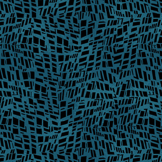 Go With the Flow - Dark Teal 6744-85 - Ann Lauer - Benartex