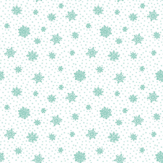 Snow Joy - Turquoise/White 16804-81 - Benartex
