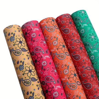 Faux Leather - Paisley Paradise (5pc) (8.2" x 11.8")