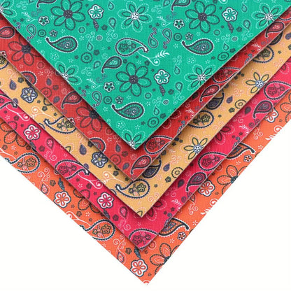 Faux Leather - Paisley Paradise (5pc) (8.2" x 11.8")