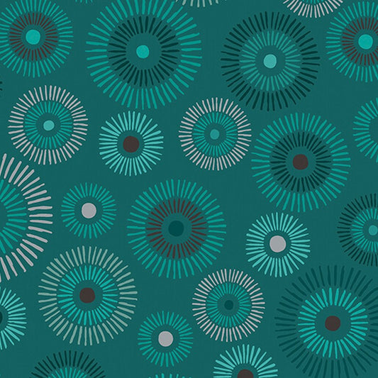 Find Your Way - Cairns in Teal - Benartex