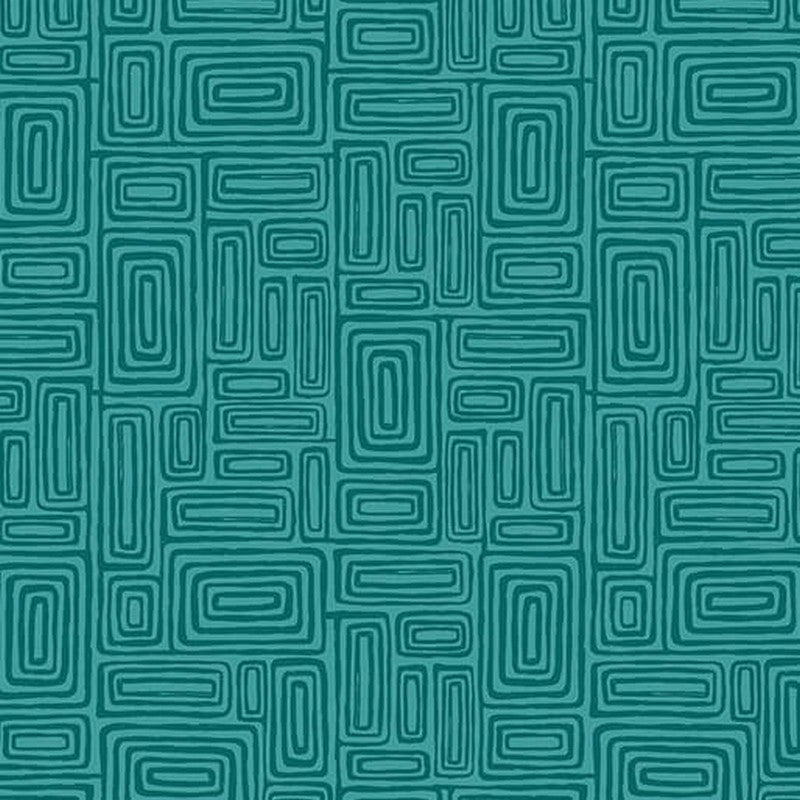 Find Your Way - Wander in Teal - Benartex