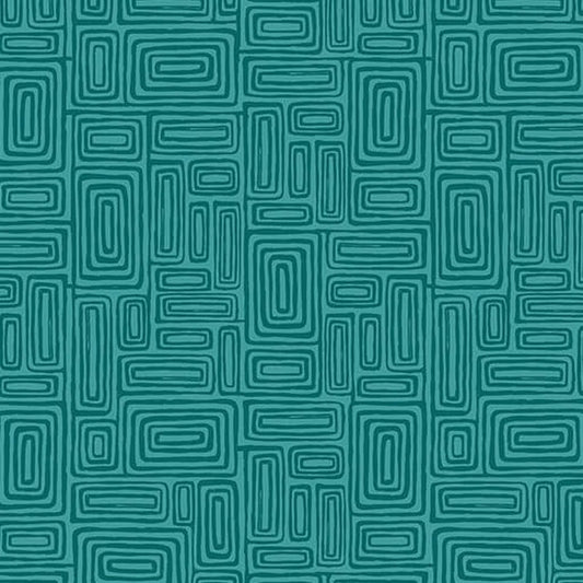 Find Your Way - Wander in Teal - Benartex