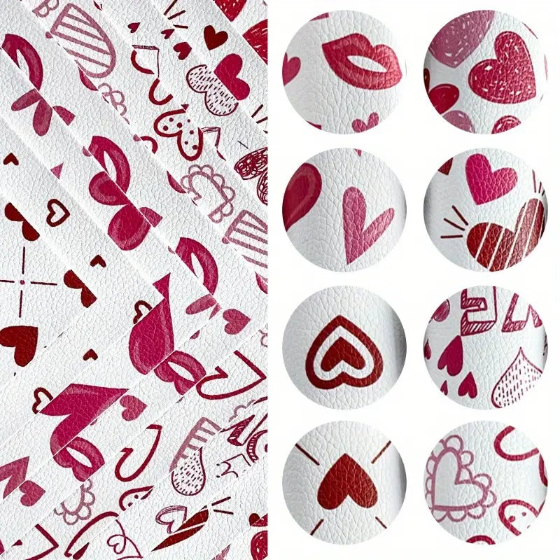 Faux Leather - Be Mine (8pc) (8.2" x 11.8")