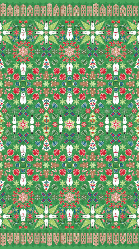 Gingerbread Lane - Evergreen 17240-40 - Benartex