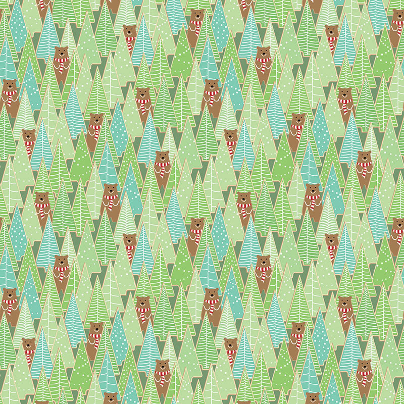 Gingerbread Lane - Pine 17242-41 - Benartex