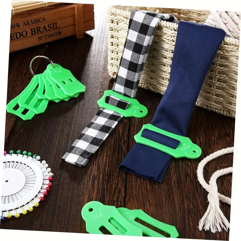 Bias Strip Maker Kit for Jelly Roll Rugs and More (10 Pcs)