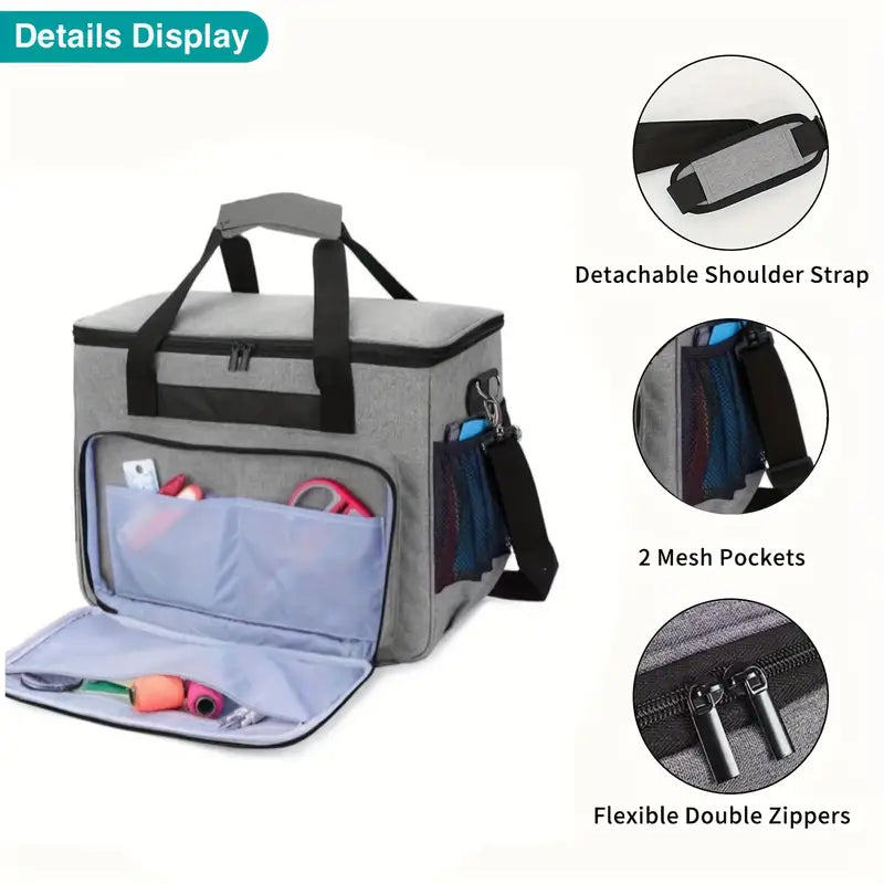 Sewing Machine Travel Case - Grey - Dinkydoo Fabrics