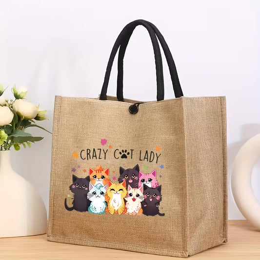 Sew n' Stash Tote Bag - Crazy Cat Lady