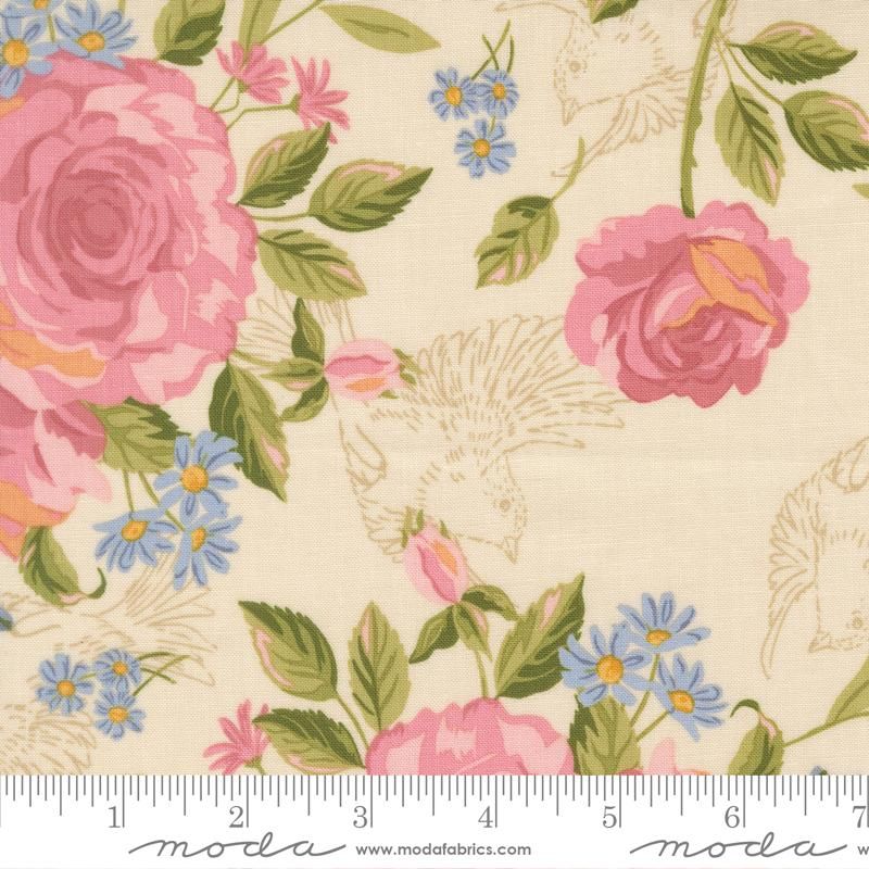 My Secret Garden - Grandma's Rose in Cloud - Stacy Iest Hsu - Moda (Pre-order: Aug 2026)