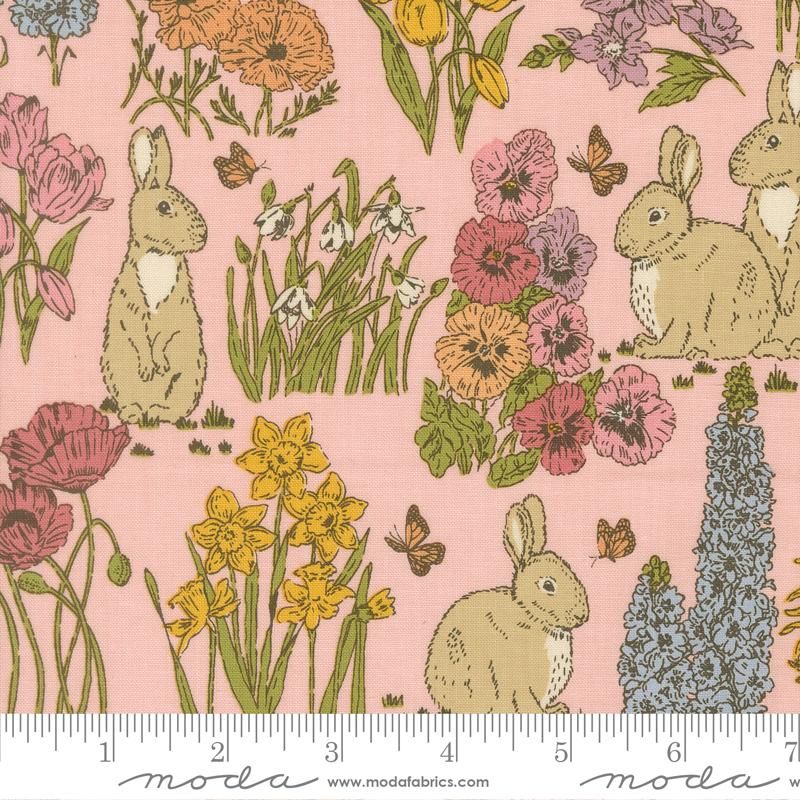 My Secret Garden - Garden Bunnies in Petal - Stacy Iest Hsu - Moda (Pre-order: Aug 2026)