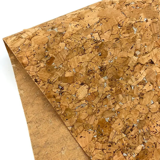 Faux Leather - Portugal Cork Silver (8" x 47")