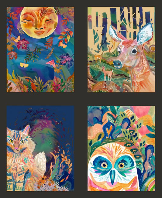 Northern Brights - PANEL in Night Sky - Amarilys Henderson - Moda