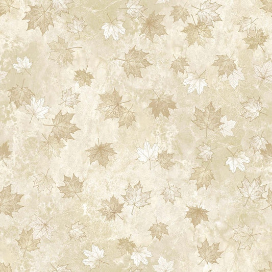 Oh Canada 12 - Leaves Silhouette in Cream/Beige - Deborah Edwards - Northcott (Pre-order: May 2024)