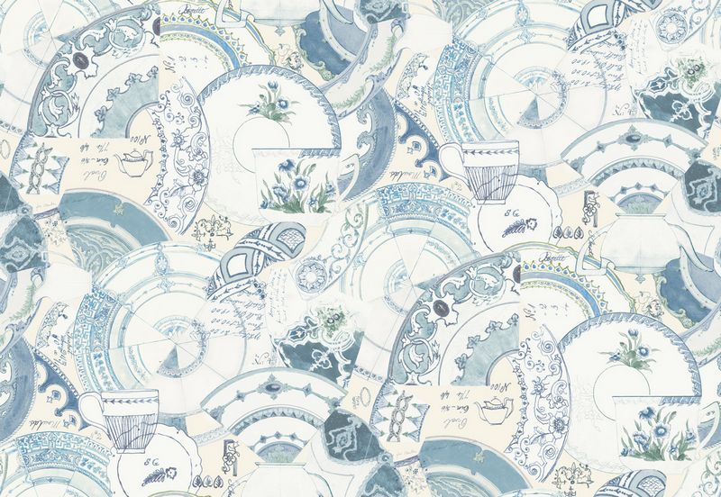 Larking - Ceramic Collage in Porcelain - Janet Clare - Moda