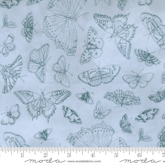 Flutterby - Flutter in Chalk Hill Blue - Janet Clare - Moda (Pre-order: Mar 2027)