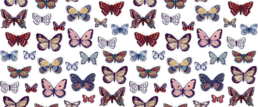 Flutterby - Butterfly Gallery in Cabbage White - Janet Clare - Moda (Pre-order: Mar 2027)