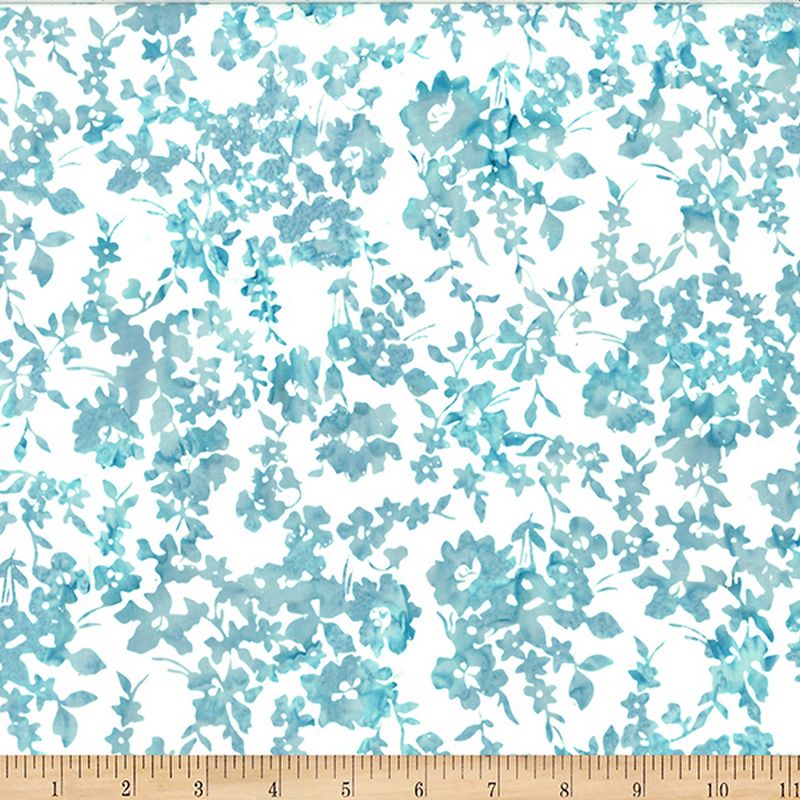 Bali Batiks - 2592-41 in Aqua - Hoffman Fabrics